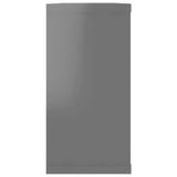 Wall Cube Shelves 6 pcs High Gloss Grey 100x15x30 cm Engineered Wood
