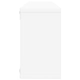 Wall Cube Shelves 2 pcs White 80x15x26.5 cm Engineered Wood - Close-Up Angle
