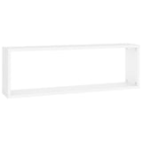 Wall Cube Shelves 4 pcs White 80x15x26.5 cm Engineered Wood - Rear View
