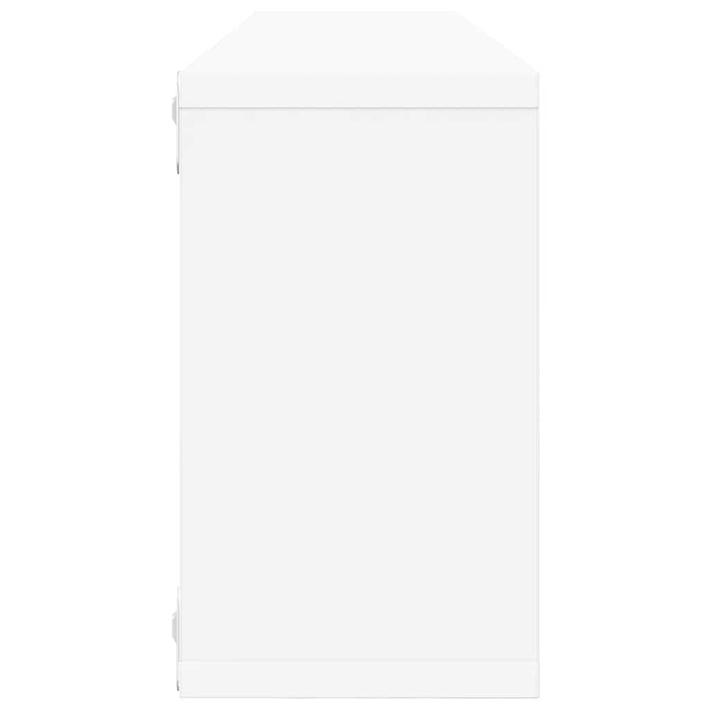 Wall Cube Shelves 4 pcs White 80x15x26.5 cm Engineered Wood