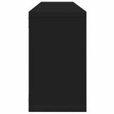 Wall Cube Shelves 4 pcs Black 80x15x26.5 cm Engineered Wood