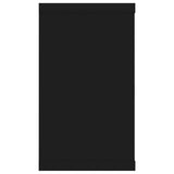 Wall Cube Shelves 6 pcs Black 80x15x26.5 cm Engineered Wood - Close-Up Angle