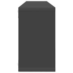 Wall Cube Shelves 2 pcs Grey 80x15x26.5 cm Engineered Wood