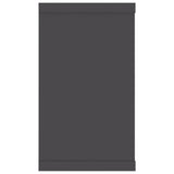 Wall Cube Shelves 2 pcs Grey 80x15x26.5 cm Engineered Wood - Low Angle