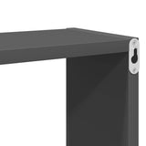 Wall Cube Shelves 2 pcs Grey 80x15x26.5 cm Engineered Wood