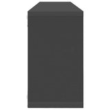 Wall Cube Shelves 6 pcs Grey 80x15x26.5 cm Engineered Wood