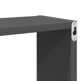 Wall Cube Shelves 6 pcs Grey 80x15x26.5 cm Engineered Wood