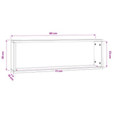 Wall Cube Shelves 6 pcs Grey 80x15x26.5 cm Engineered Wood - Extra Image