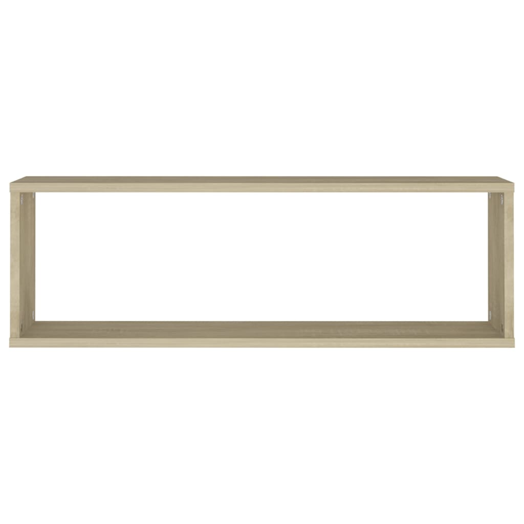 Wall Cube Shelves 2 pcs Sonoma Oak 80x15x26.5 cm Engineered Wood