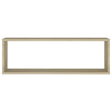 Wall Cube Shelves 2 pcs Sonoma Oak 80x15x26.5 cm Engineered Wood