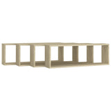 Wall Cube Shelves 4 pcs Sonoma Oak 80x15x26.5 cm Engineered Wood - Top-Down View