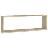 Wall Cube Shelves 4 pcs Sonoma Oak 80x15x26.5 cm Engineered Wood