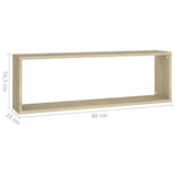 Wall Cube Shelves 4 pcs Sonoma Oak 80x15x26.5 cm Engineered Wood