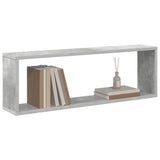 Wall Cube Shelves 2 pcs Concrete Grey 80x15x26.5 cm Engineered Wood - Top-Down View