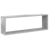 Wall Cube Shelves 2 pcs Concrete Grey 80x15x26.5 cm Engineered Wood