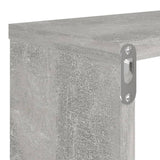 Wall Cube Shelves 2 pcs Concrete Grey 80x15x26.5 cm Engineered Wood