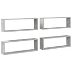 Wall Cube Shelves 4 pcs Concrete Grey 80x15x26.5 cm