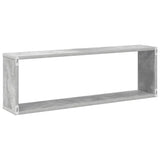 Wall Cube Shelves 4 pcs Concrete Grey 80x15x26.5 cm Engineered Wood