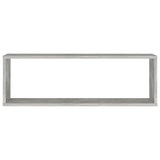 Wall Cube Shelves 6 pcs Concrete Grey 80x15x26.5 cm Engineered Wood - Close-Up Angle