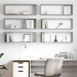 Wall Cube Shelves 6 pcs Concrete Grey 80x15x26.5 cm Engineered Wood