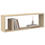 Wall Cube Shelves 2 pcs White&Sonoma Oak 80x15x26.5cm Engineered Wood