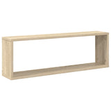 Wall Cube Shelves 2 pcs White&Sonoma Oak 80x15x26.5cm Engineered Wood