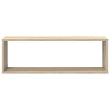 Wall Cube Shelves 2 pcs White&Sonoma Oak 80x15x26.5cm Engineered Wood - Extra Image