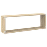 Wall Cube Shelves 6 pcs White&Sonoma Oak 80x15x26.5cm Engineered Wood - Extra Image