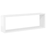 Wall Cube Shelves 2 pcs High Gloss White 80x15x26.5cm Engineered Wood