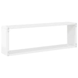 Wall Cube Shelves 2 pcs High Gloss White 80x15x26.5cm Engineered Wood