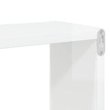 Wall Cube Shelves 2 pcs High Gloss White 80x15x26.5cm Engineered Wood