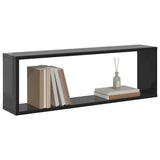 Wall Cube Shelves 2 pcs High Gloss Grey 80x15x26.5 cm Engineered Wood