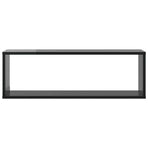 Wall Cube Shelves 2 pcs High Gloss Grey 80x15x26.5 cm Engineered Wood