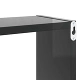 Wall Cube Shelves 2 pcs High Gloss Grey 80x15x26.5 cm Engineered Wood - Extra Image