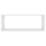 Wall Cube Shelves 2 pcs White 60x15x23 cm Engineered Wood - 45-Degree Angle