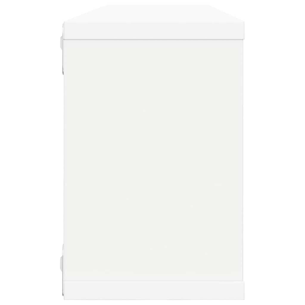 Wall Cube Shelves 2 pcs White 60x15x23 cm Engineered Wood
