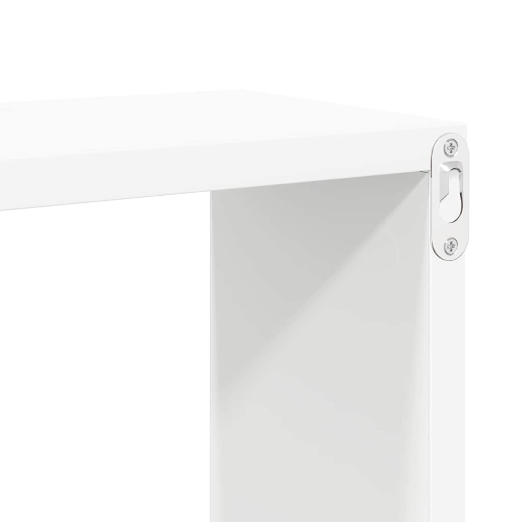 Wall Cube Shelves 2 pcs White 60x15x23 cm Engineered Wood