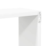 Wall Cube Shelves 6 pcs White 60x15x23 cm Engineered Wood - Low Angle