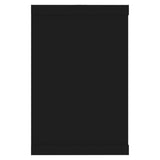 Wall Cube Shelves 2 pcs Black 60x15x23 cm Engineered Wood - Rear View