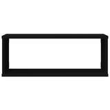 Wall Cube Shelves 4 pcs Black 60x15x23 cm Engineered Wood - 45-Degree Angle