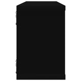 Wall Cube Shelves 4 pcs Black 60x15x23 cm Engineered Wood