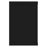 Wall Cube Shelves 6 pcs Black 60x15x23 cm Engineered Wood - Rear View