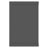 Wall Cube Shelves 2 pcs Grey 60x15x23 cm Engineered Wood - Rear View