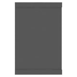 Wall Cube Shelves 6 pcs Grey 60x15x23 cm Engineered Wood - Rear View