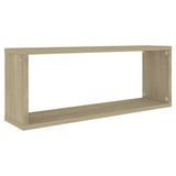 Wall Cube Shelves 2 pcs Sonoma Oak 60x15x23 cm Engineered Wood - Top-Down View