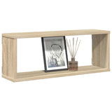 Wall Cube Shelves 4 pcs Sonoma Oak 60x15x23 cm Engineered Wood - Side View