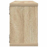 Wall Cube Shelves 4 pcs Sonoma Oak 60x15x23 cm Engineered Wood - Rear View