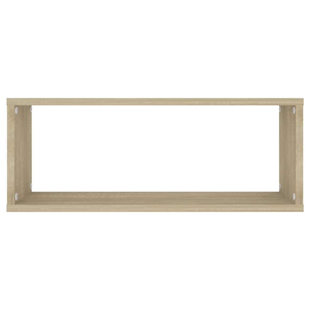 Wall Cube Shelves 6 pcs Sonoma Oak 60x15x23 cm Engineered Wood