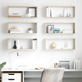 Wall Cube Shelves 6 pcs Sonoma Oak 60x15x23 cm Engineered Wood
