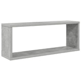 Wall Cube Shelves 2 pcs Concrete Grey 60x15x23 cm Engineered Wood - Top-Down View